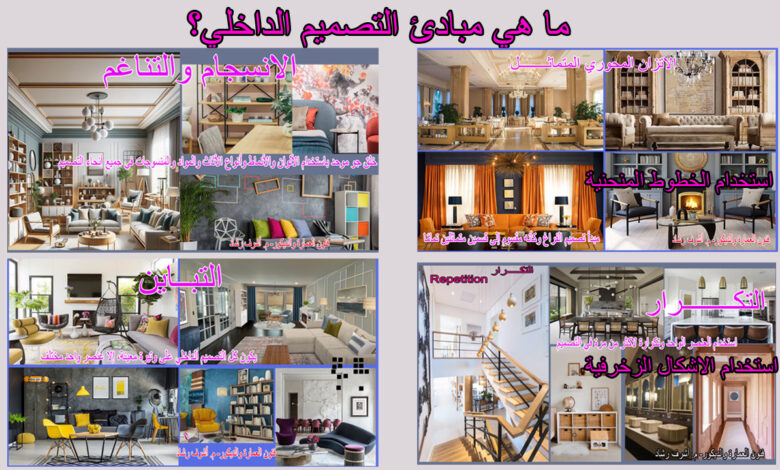 ما هي مبادئ التصميم الداخلي؟